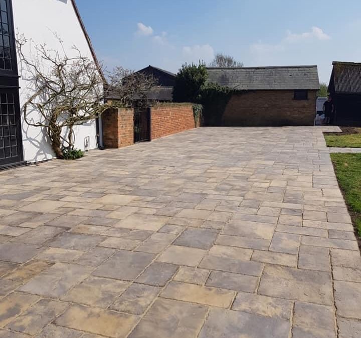 One of many patio installations