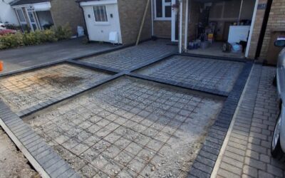 A new concrete driveway in progress…